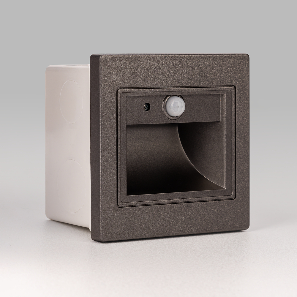 Citilux Скалли CLD005KS1 Встраиваемый светильник с датчиком движения Графит