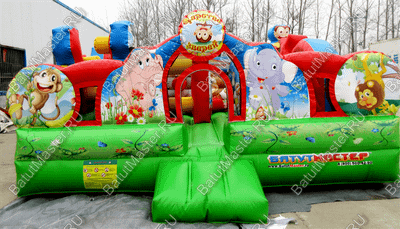 Коммерческий надувной батут "Царство зверей 2" 5*5*3,5 м
