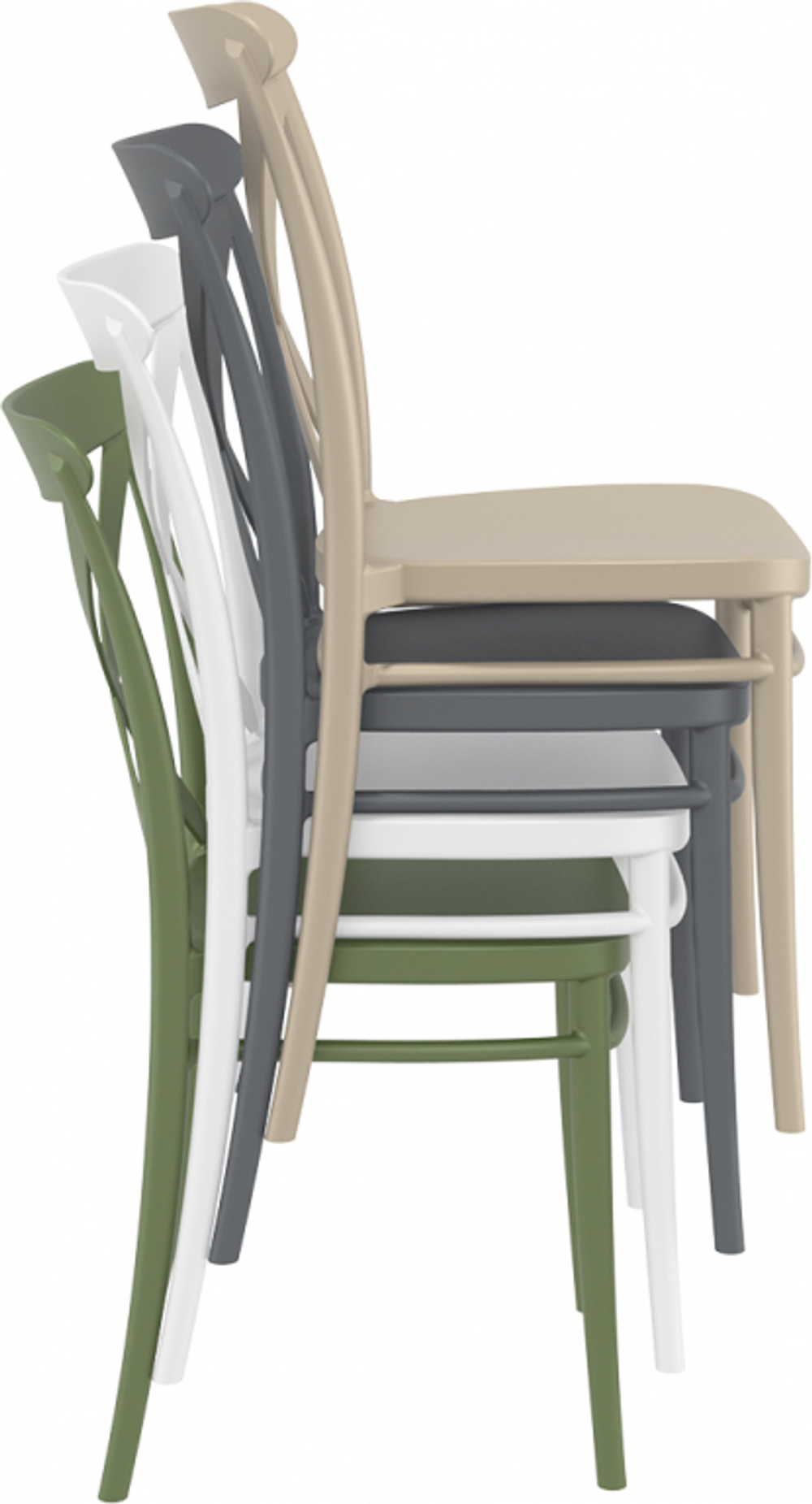 Стул пластиковый Siesta Contract Cross, белый