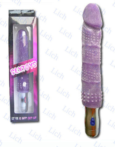 Фиолетовый водонепроницаемый вибромассажер, 28,5 см