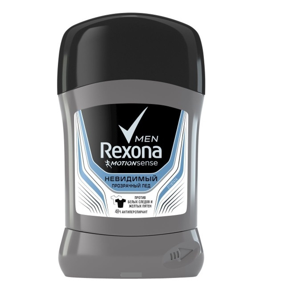 Rexona Men Дезодорант-антиперспирант стик Прозрачный лед, 50 мл