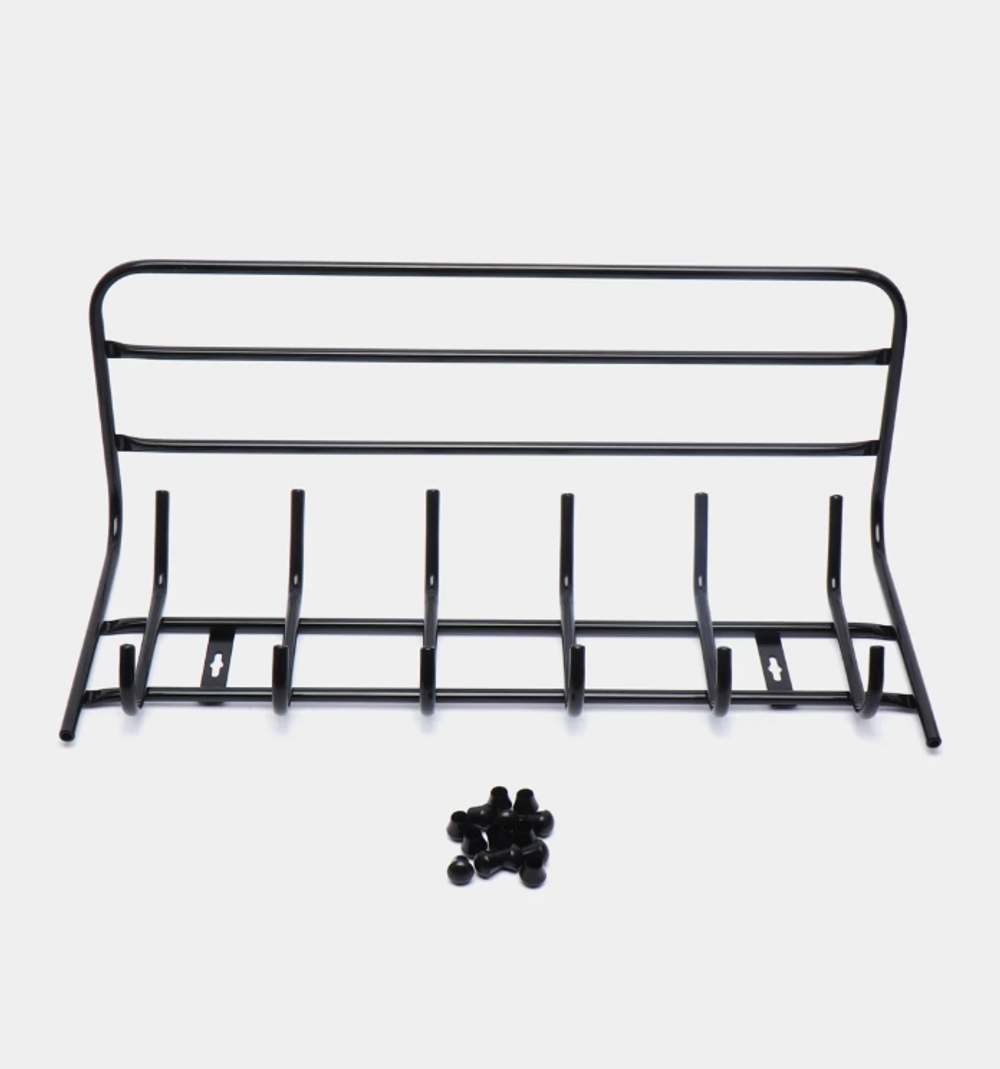 Вешалка настенная металлическая с полкой, усиленная, 6 крючков