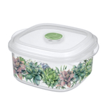 Емкость для СВЧ "Bergamo" 2,5л с клапаном с декором (бесцветный)