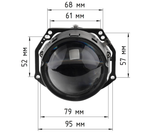 Билед модули Aozoom AFS CLPD-04 3.0 дюйма, 2 чипа, 5500K, 12V, функция подсветки поворотов, крепление 3R (комплект, 2шт)