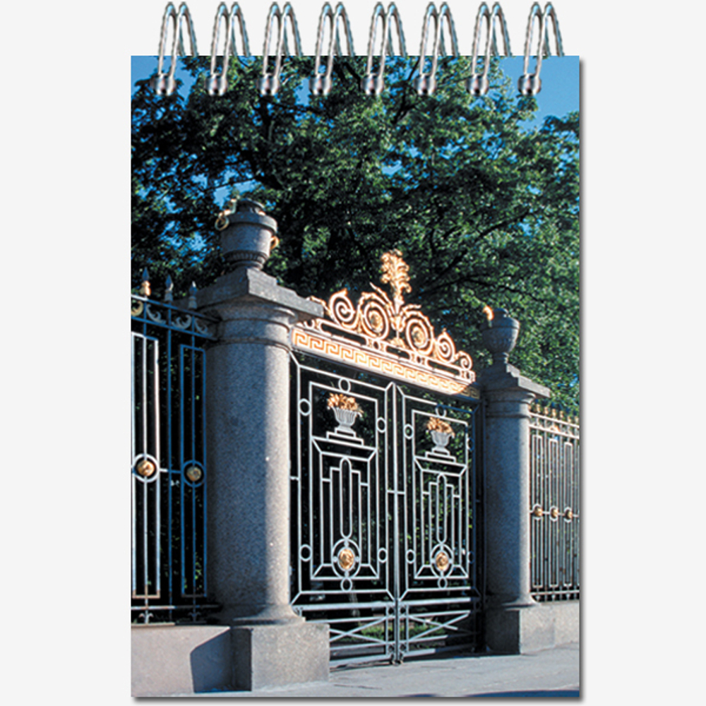 Блокнот формат А7 40 листов на металлическом гребне "Виды Санкт-Петербурга"