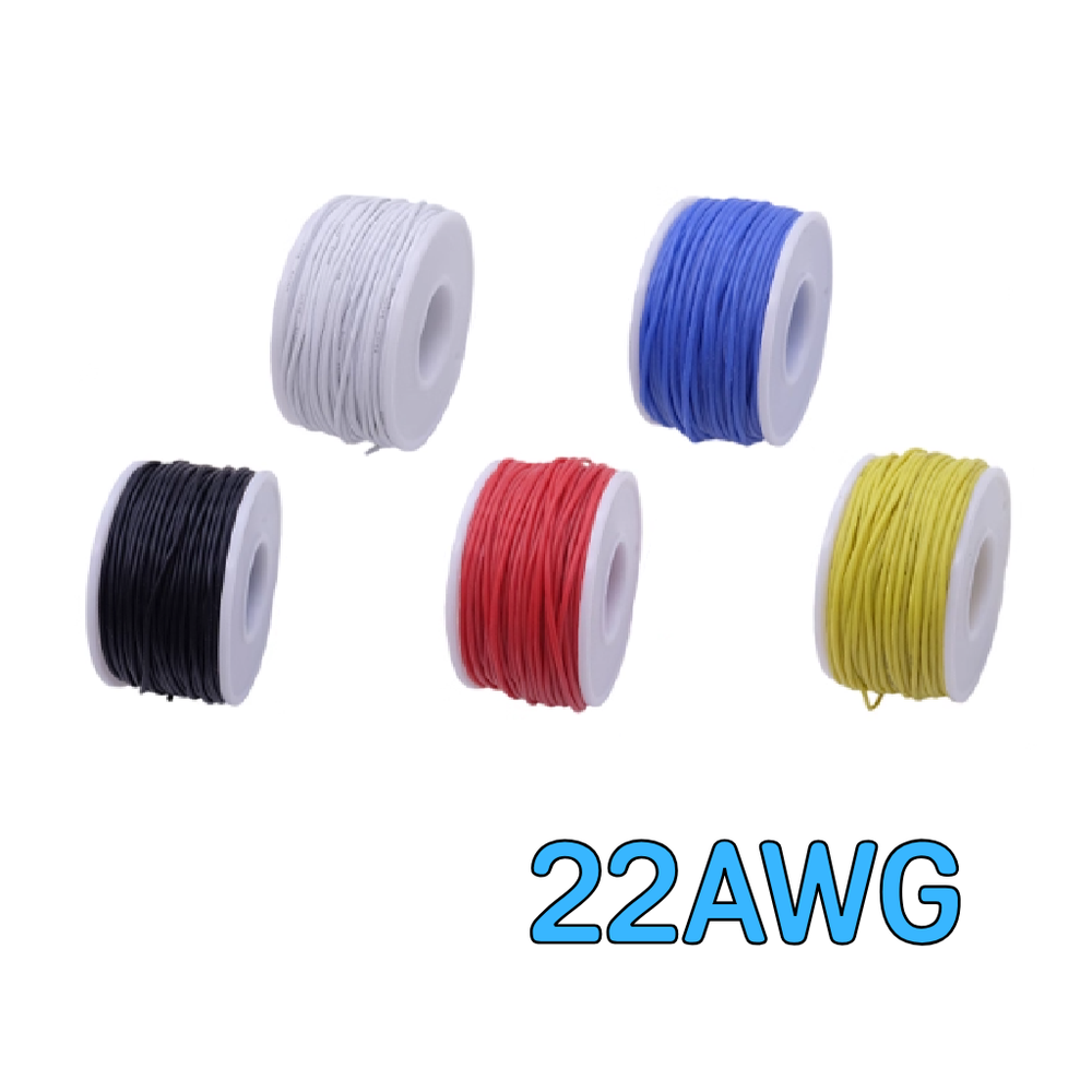 Комплект проводов силиконовых 22AWG - Ч/Б/К/С/Ж