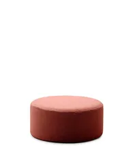 Kaeli Пуф для ног со съемным чехлом из терракотового букле Ø 90