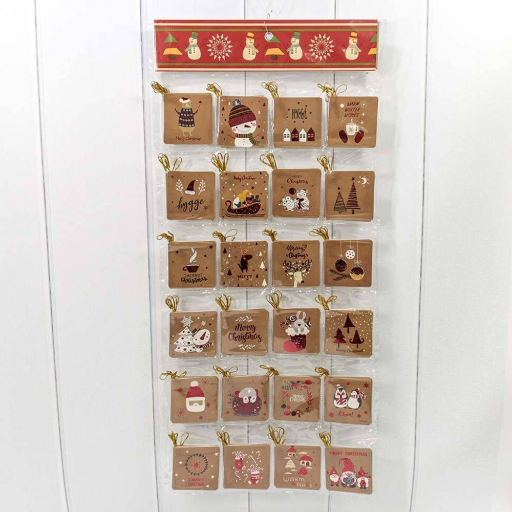 Открытка 7 х 7 см Набор 144 шт "Новогодняя"