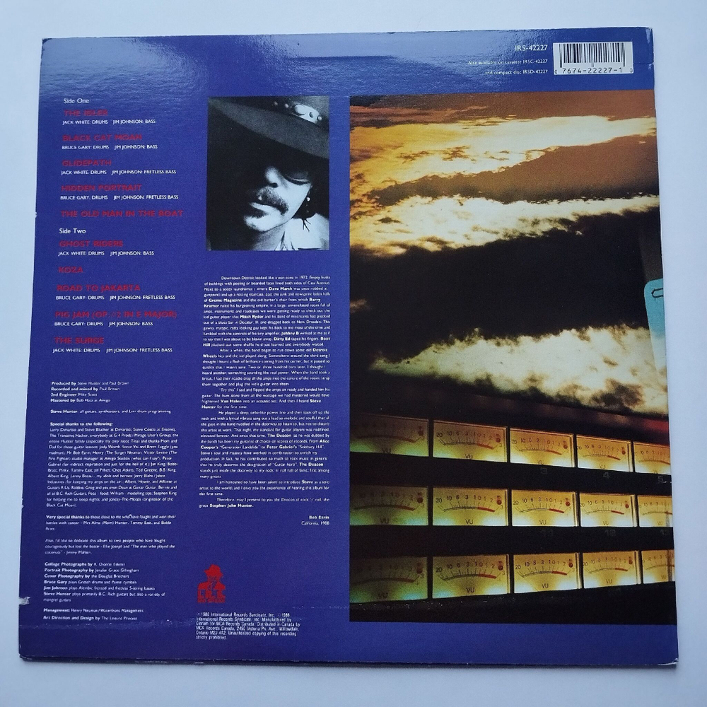 Винтажная виниловая пластинка LP Steve Hunter The Deacon (USA 1988)