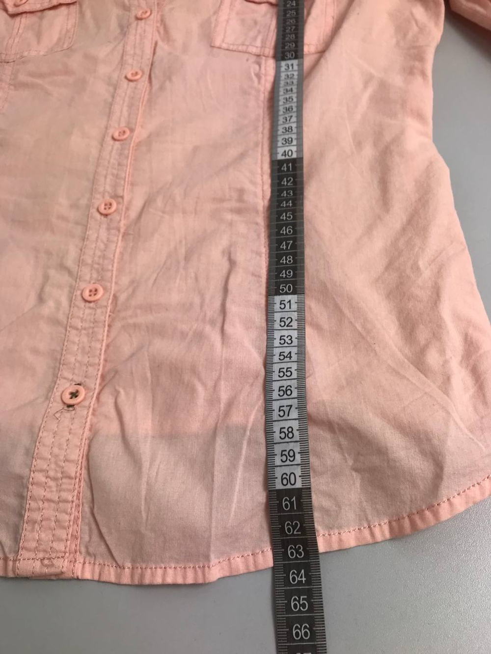 Рубашка Oodji пудровая 48 размер