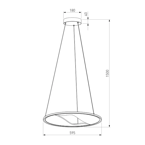 40027/1 LED / подвесной светильник / серый