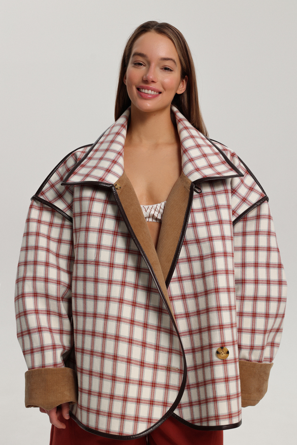 Бомбер двусторонний из вельвета