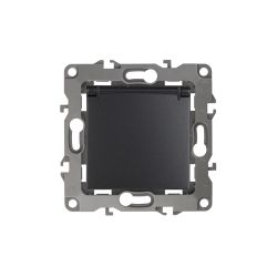 Розетка ЭРА Серия 12 12-2103-05 с заземлением 2P+E Schuko со шторками с крышкой 16A-250В IP20 антрацит