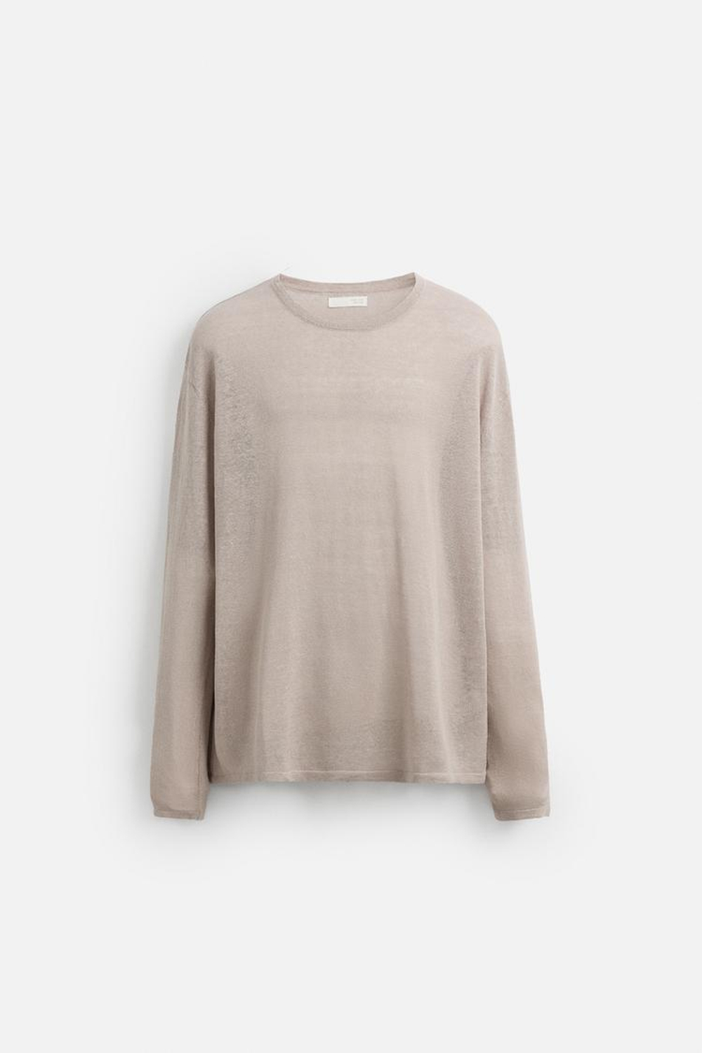 ZARA СВИТЕР ИЗ 100% ЛЬНА, БЕЖЕВЫЙ