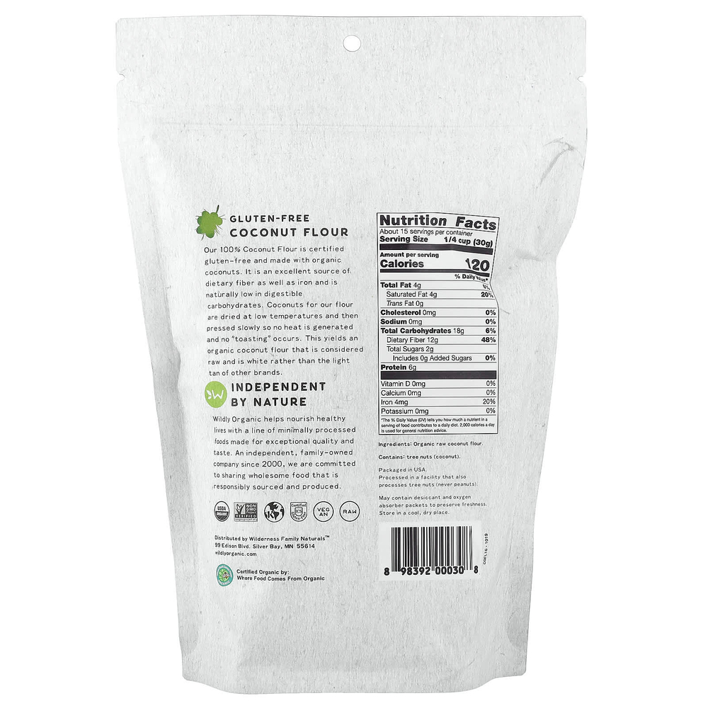 Wildly Organic, Кокосовая мука без глютена, 454 г (16 унций)
