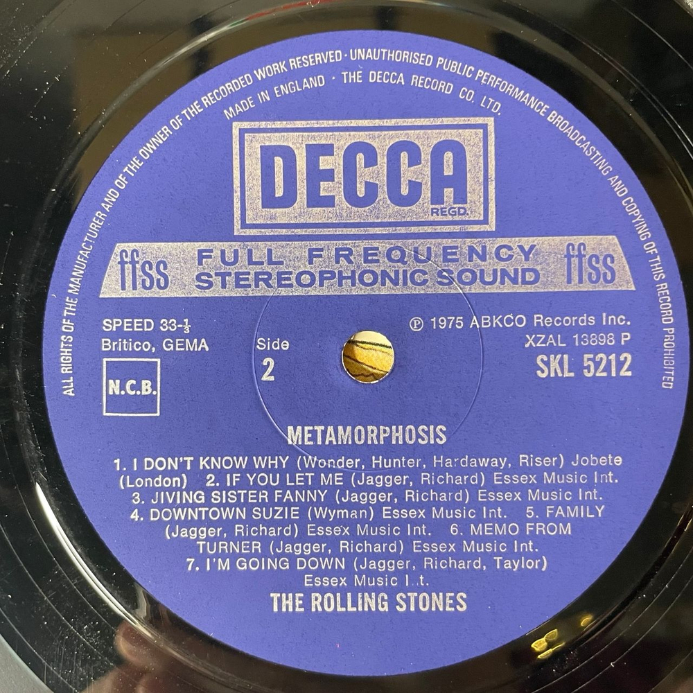 Винтажная виниловая пластинка LP The Rolling Stones Metamorphosis (Англия 1976)