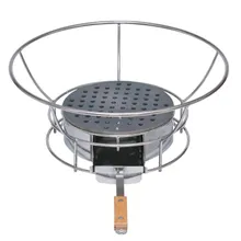 Керамический угольный гриль Monolith Two.55, 43 см, с ножками и столиками, чёрный