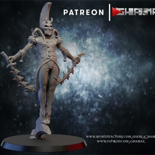 Harlequins Harlequin Troupe Арлекин №3 миниатюра для dnd, днд, pathfinder, фентези, Настольная игра, НРИ, Варгейм, РПГ