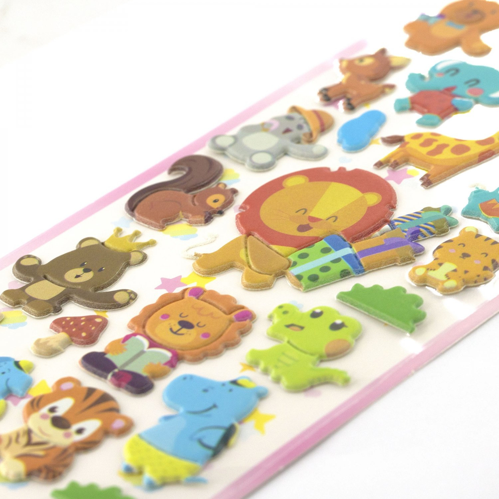 Наклейки детские Alingar, 9,5 см х19 см, "Морские, буквы монстрики", 3D, (анг.буквы, морские животные), полимер, объемные, европодвес