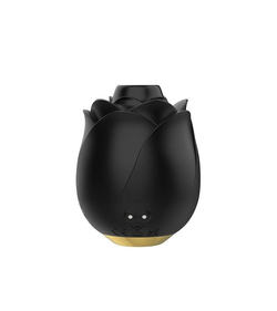 Черный клиторальный стимулятор Black Rose Silicone Clitoral Suction