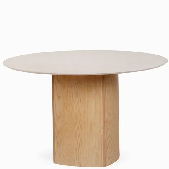 Обеденный стол Addy Ø120 см, бежевый камень