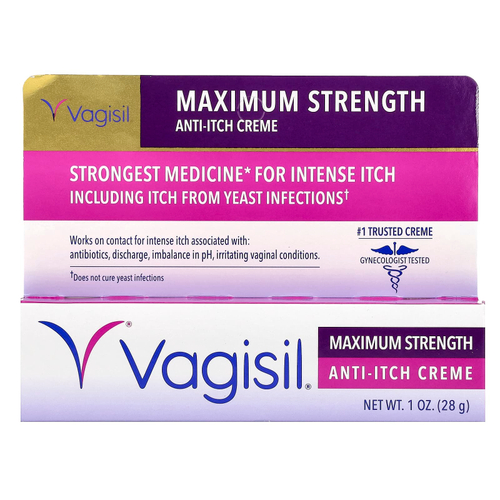 Vagisil, Крем против зуда, максимальная сила действия, 28 г (1 унция)