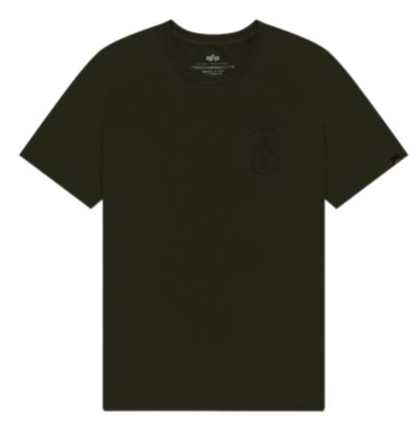 Футболка Alpha Industries Alpha Dog Tag Tee Olive (Зеленый)