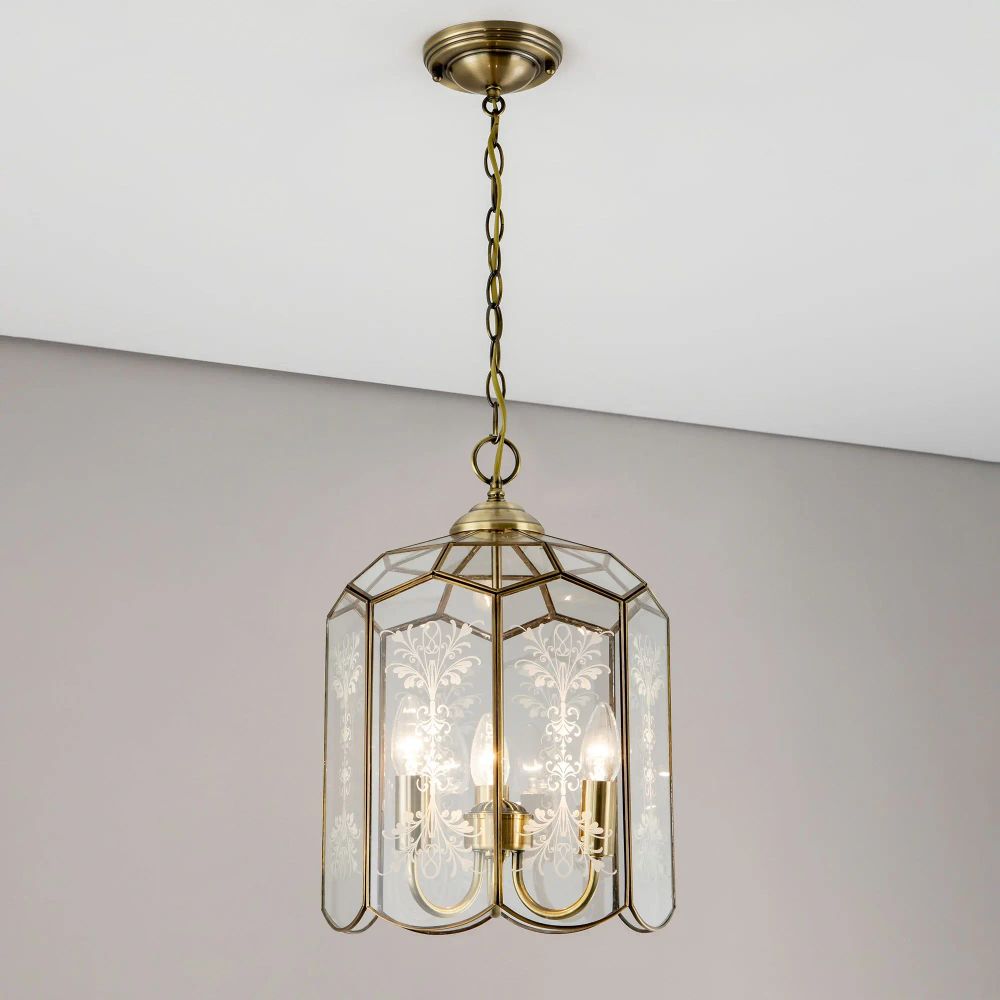 Citilux Витра-2 CL442230 Люстра подвесная витражная Бронза