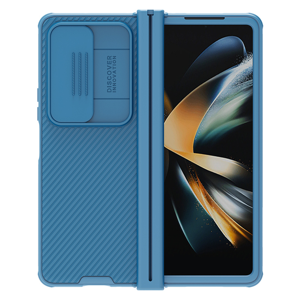 ✓ Чехол синего цвета двухкомпонентный на смартфон Samsung Galaxy Z Fold 4  5G от Nillkin, серия CamShield Pro Case, с сдвижной крышкой для камеры -  купить по отличной цене 🤑 в интернет