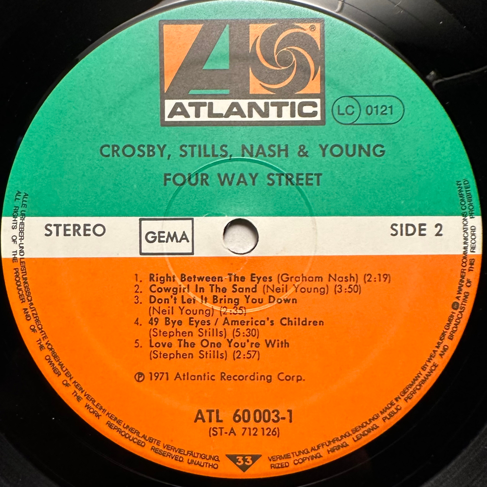Crosby, Stills, Nash & Young - 4 Way Street 2LP (Германия 1977г.)