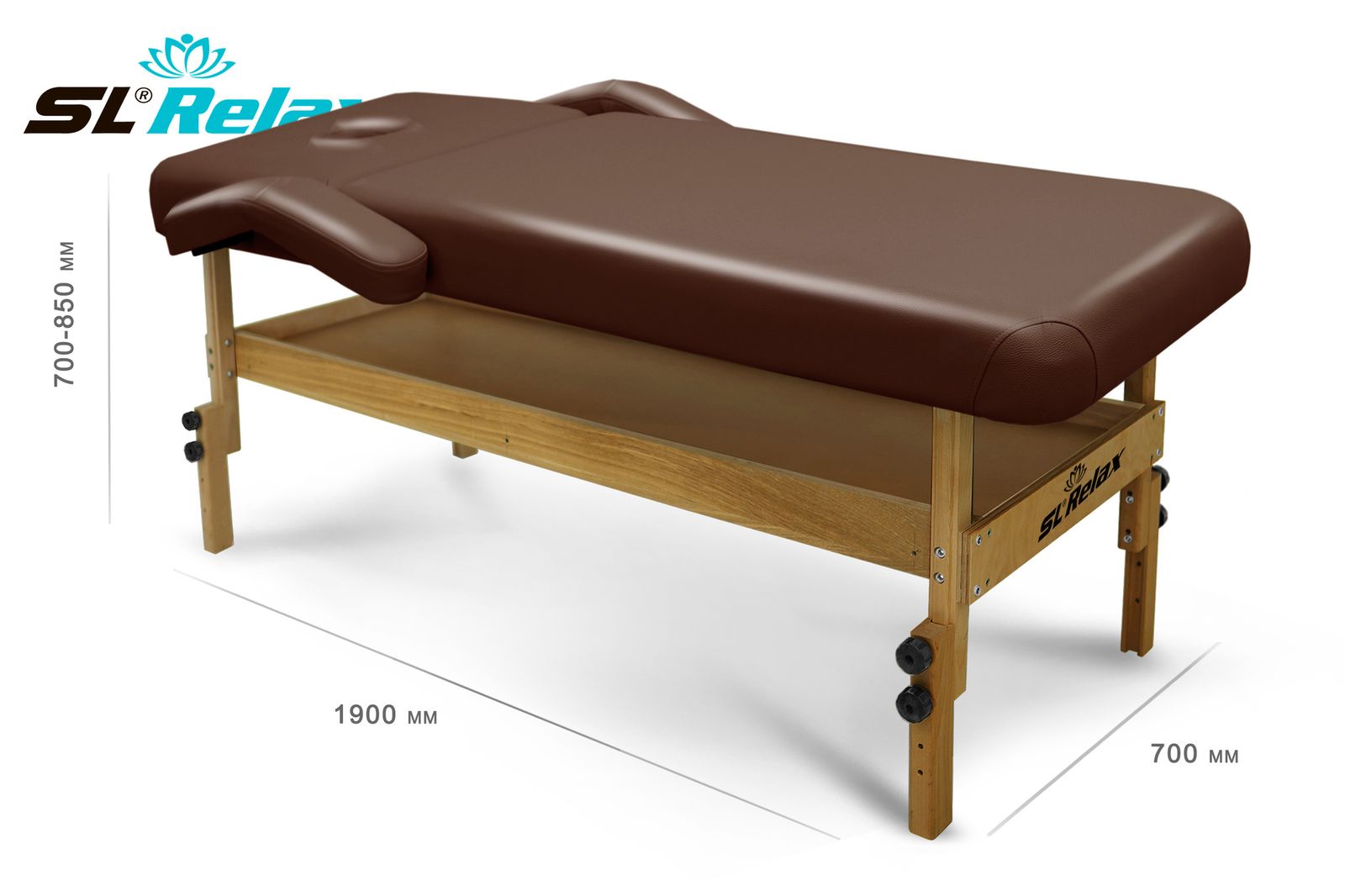 Массажный стол Relax Comfort-М коричневая кожа (№4) фото №10