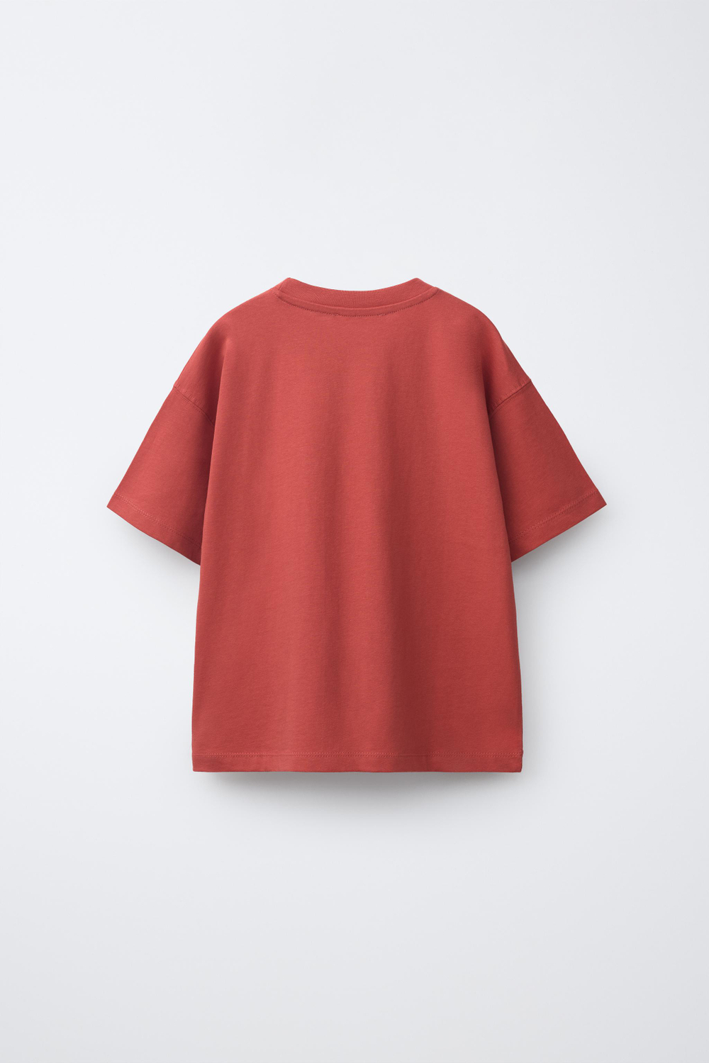 ZARA НАБОР ИЗ ТРЕХ ФУТБОЛОК В ПОЛОСКУ, ОГНЕННО-КОРАЛЛОВЫЙ