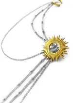 Моносерьга Helios, позолота