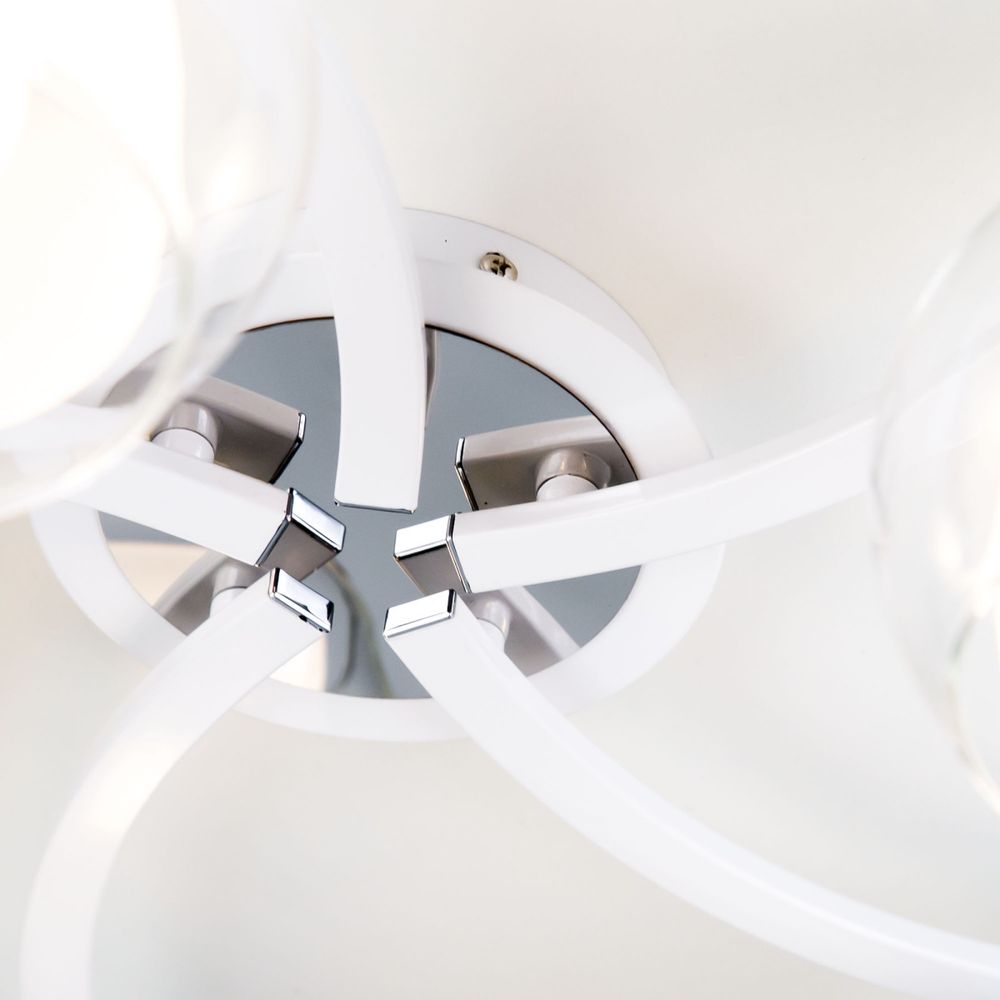 Citilux Кристи CL152150 Люстра потолочная Белая Хром