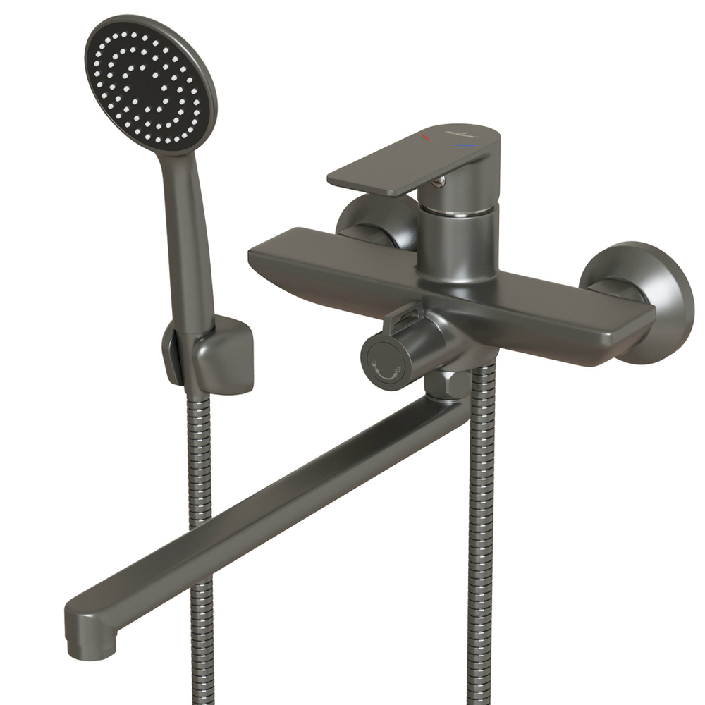 Смеситель для ванны и раковины 35k MIXLINE ML33-02GR "City Graphite" ГРАФИТ