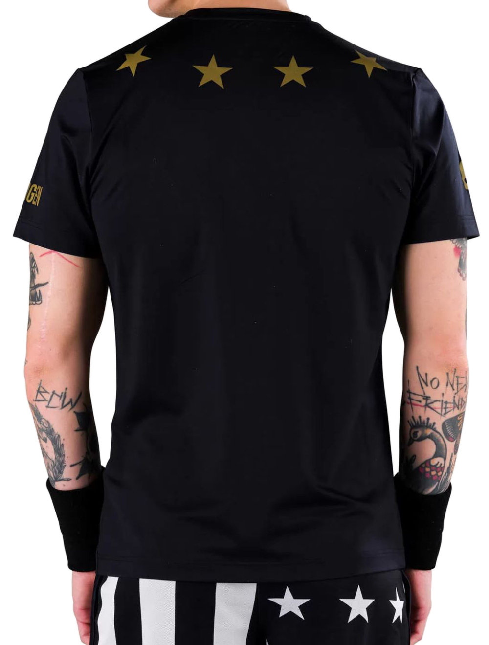 Мужская теннисная футболка Hydrogen Star Tech Tee Man - black/gold
