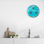 Часы настенные Bresser MyTime io NX Thermo/Hygro, 30 см, голубые