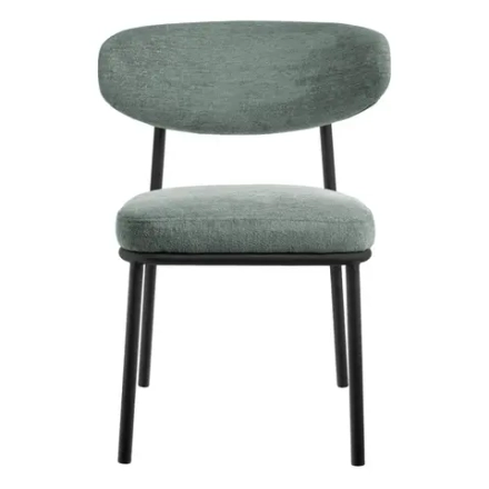 Стул Bradex Home Lucas 2 шалфей шенилл с чёрными ножками