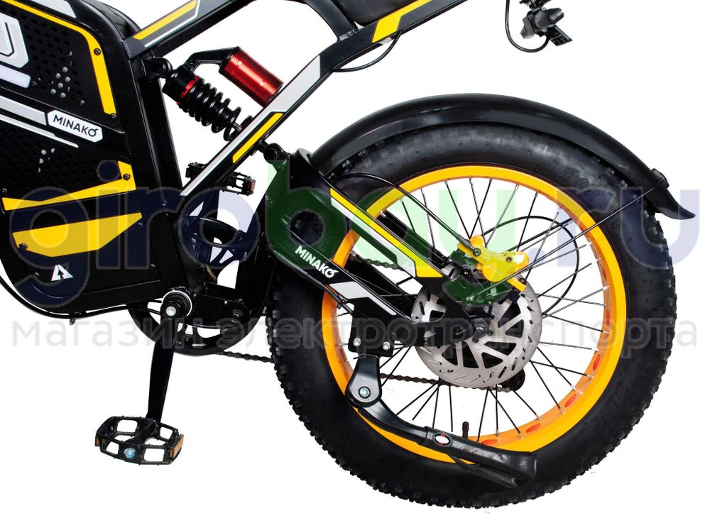 Электровелосипед Minako APEX (48V/20Ah) - Желтый фото №9