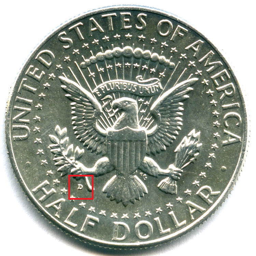 1/2 доллара 1964 (D) США XF-AU (Кеннеди).
