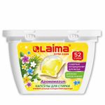 Капсулы для стирки белья концентрат 3 в 1 с кондиционером ТРОПИЧЕСКИЙ БРИЗ, 52 шт., LAIMA, 608265