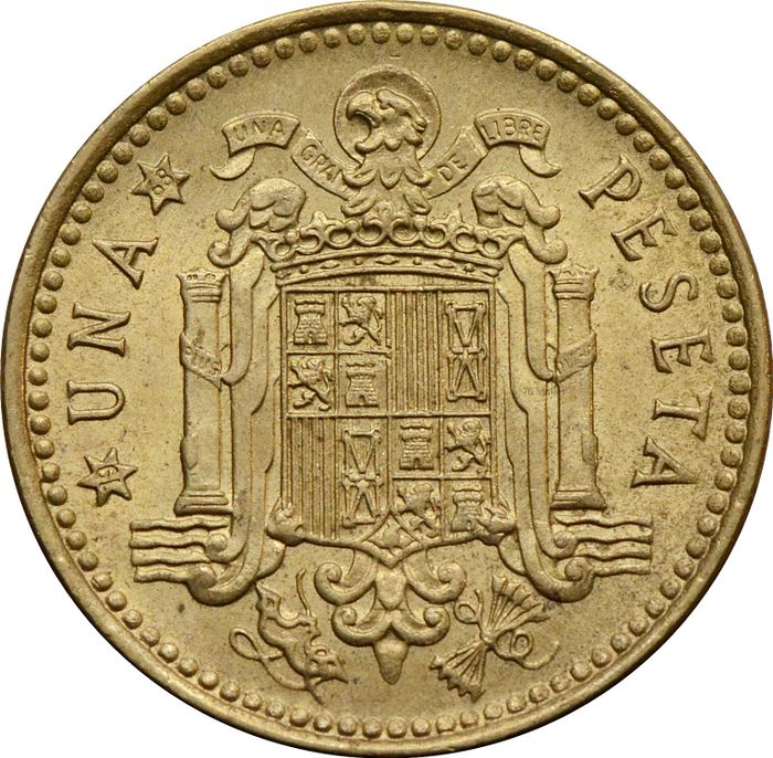 1 песета 1966 Испания