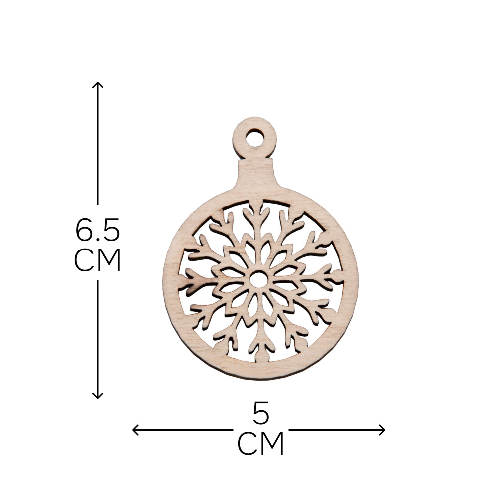 Подарочный набор игрушек на новогоднюю елку, деревянные