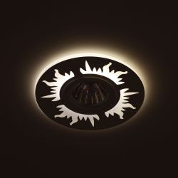 Светильник встраиваемый cо светодиодной подсветкой ЭРА DK LD30 BK под лампу MR16 GU5.3 черный | Встраиваемые LED светильники