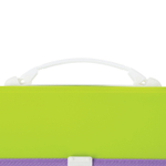 Папка-портфель пластиковая BRAUBERG "JOY" А4 (330х245х35 мм) 13 отделений с окантовкой салатовая (2 штуки в упаковке)