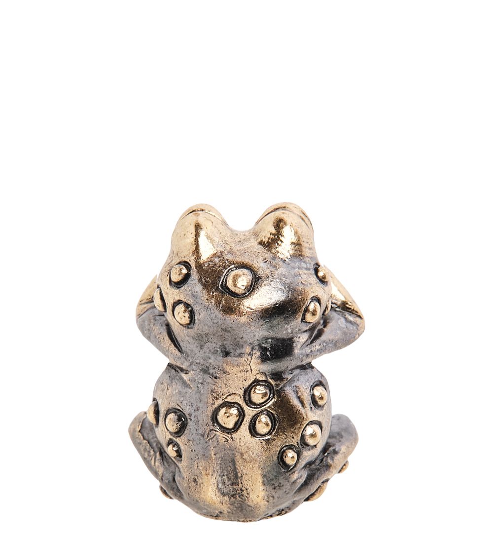 Народные промыслы AM-3021 Фигурка «Лягушка не скажу» (латунь, янтарь)