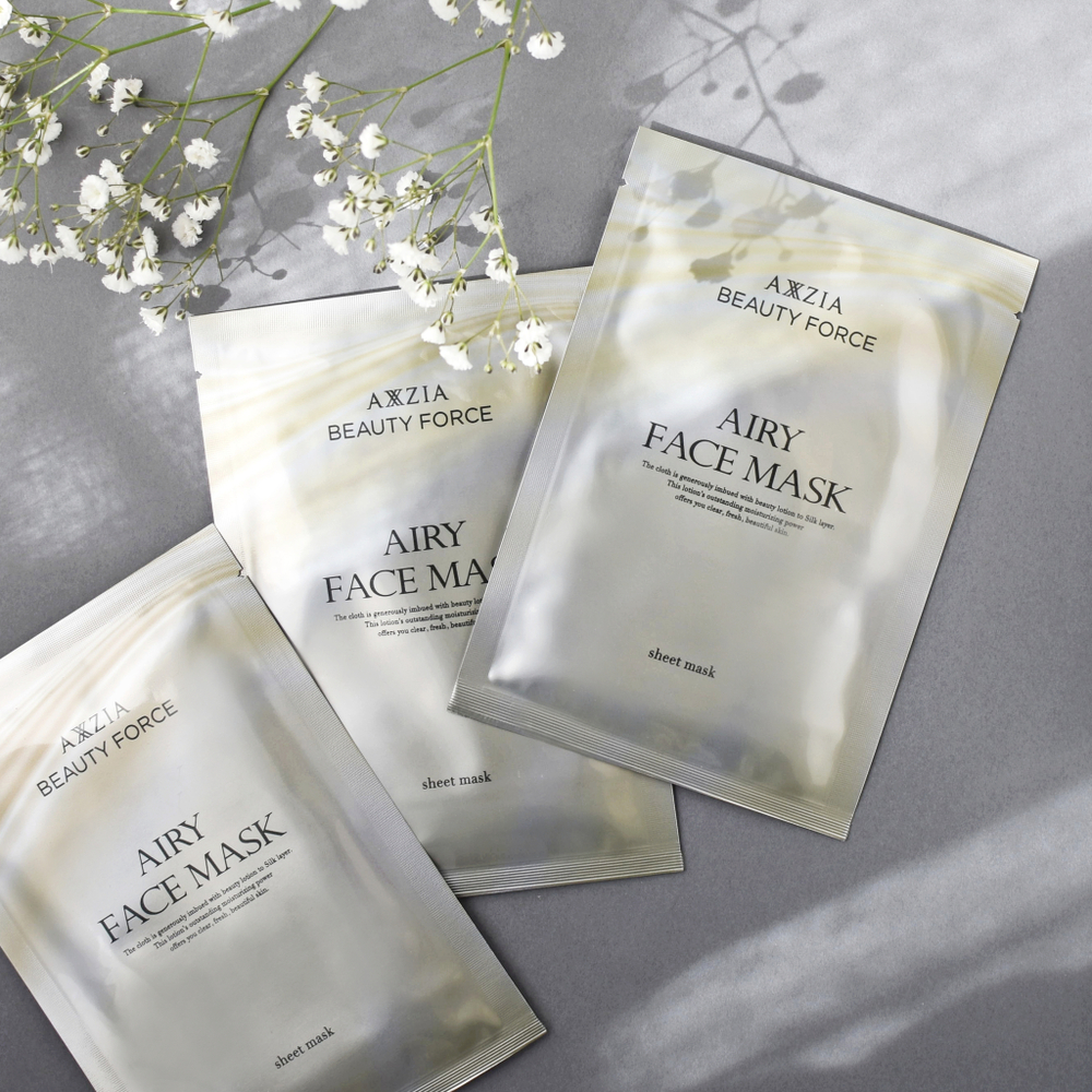 Маска на шелковой основе для комплексного ухода AXXZIA Beauty Force Airy Face Mask
