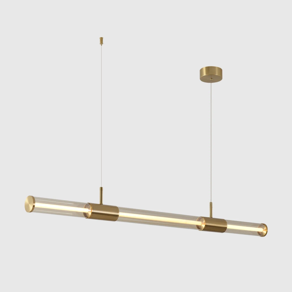 Светильник подвесной Crystal Lux LINEUP SP24W LED BRASS