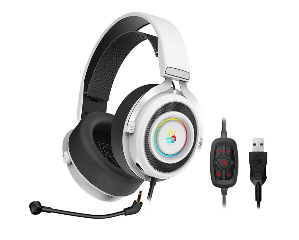 Гарнитура  A4Tech G535 (BLACK+WHITE) USB