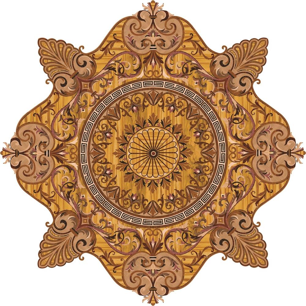 Художественный паркет розетка R-15